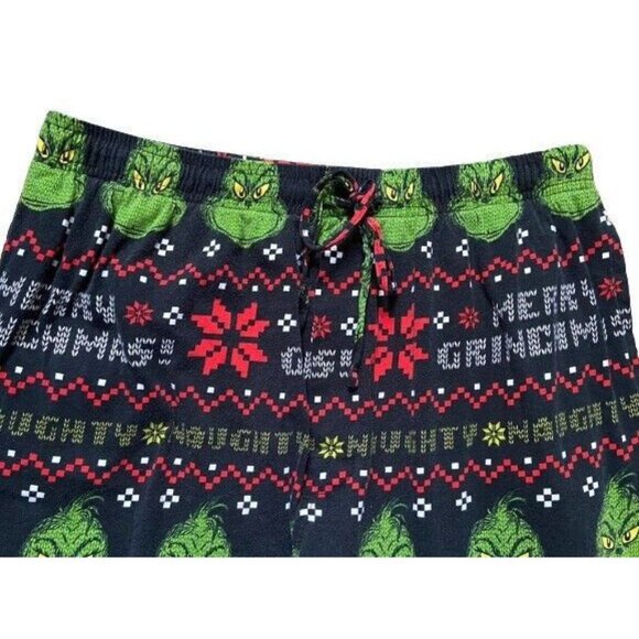 Dr. Seuss Grinch Size M Pajama Sleep Pants Mens Merry Grinchmas Christmas NEW - Picture 4 of 5